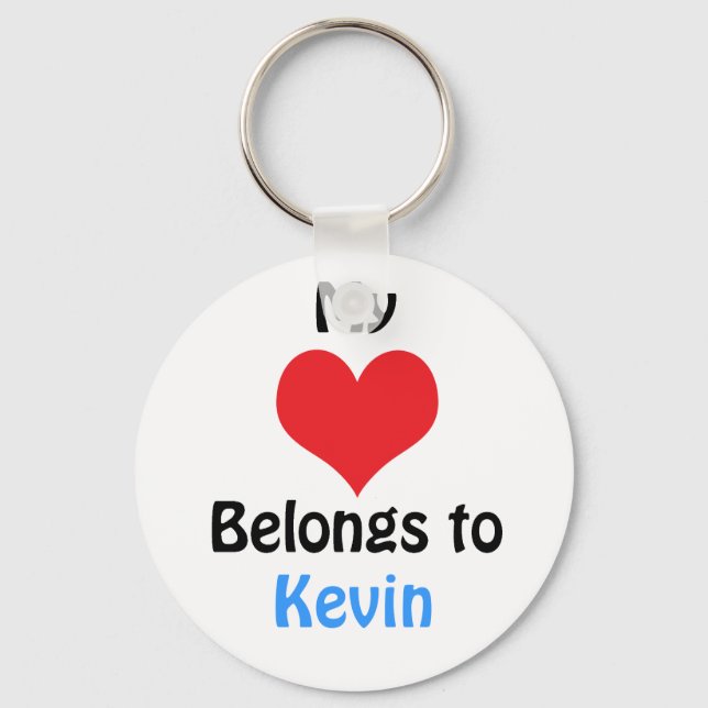 My heart Belongs to Kevin Nyckelring (Framsida)