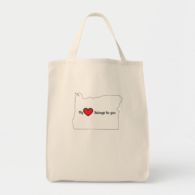 My Heart belongs to you Oregon canvas bag Tygkasse (Framsidan)