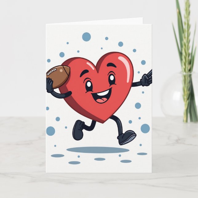 My Heart Loves Football Card Kort (Framsida)