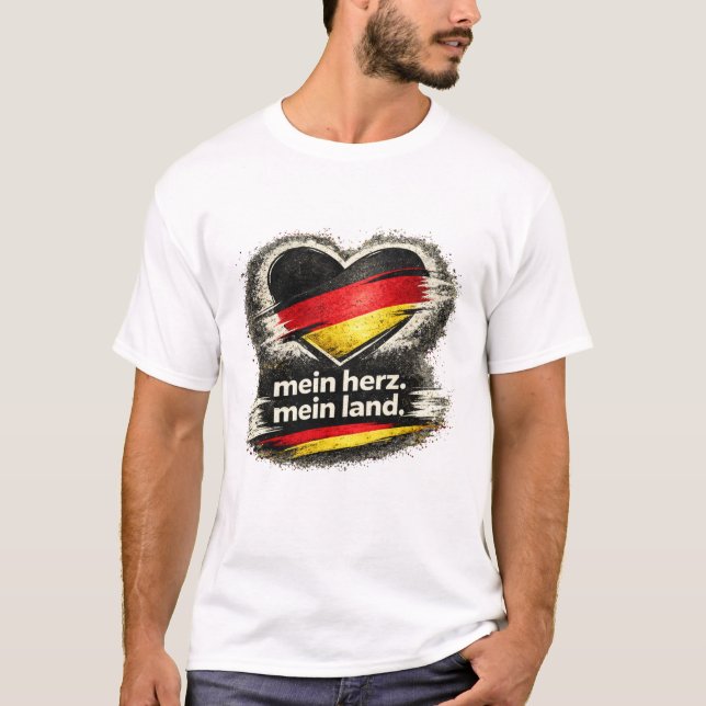 My Heart. My Country. – German Flag Deutschland T Shirt (Framsida)