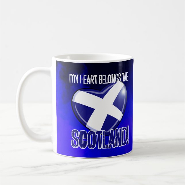 My Heart Tillhör Tae SCOTLAND Kaffemugg (Vänster)