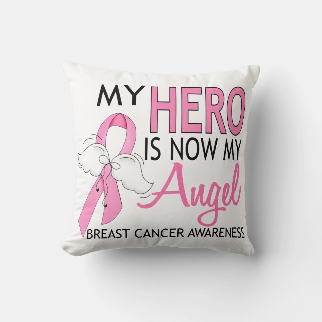 My Here Is Now My Angel Breast Cancer Kudde (Framsida)