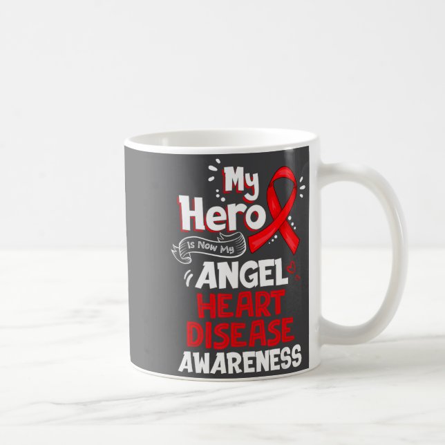 My Hero Is Now My Angel Heart Disease Awareness  Kaffemugg (Höger)