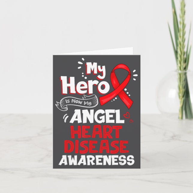 My Hero Is Now My Angel Heart Disease Awareness  Kort (Framsida)