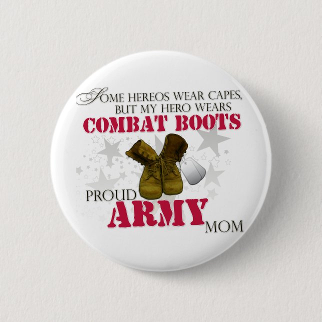 My Hero wears Combat Boots - Army Mamma Knapp (Framsida)