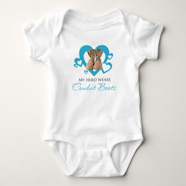 My Hero Wears Combat Boots Baby Tee Shirt (Framsida)