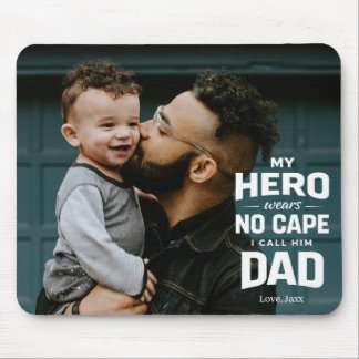 My Hero Wears No Cape Custom Photo Name Dad Gift Musmatta