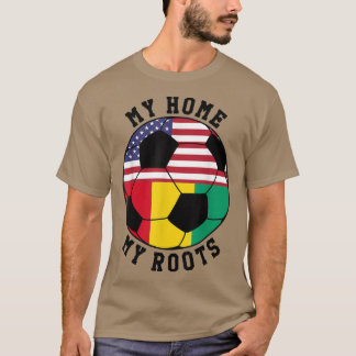 My Home My Roots Guinea Flag Soccer  T Shirt