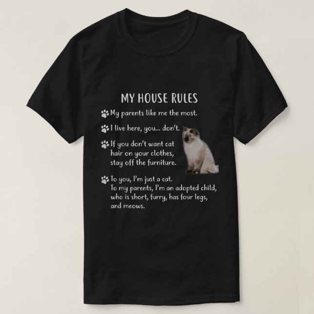 My House Regler Ragdoll Shirt Ragdoll Cat Tee Shir (Design framsida)
