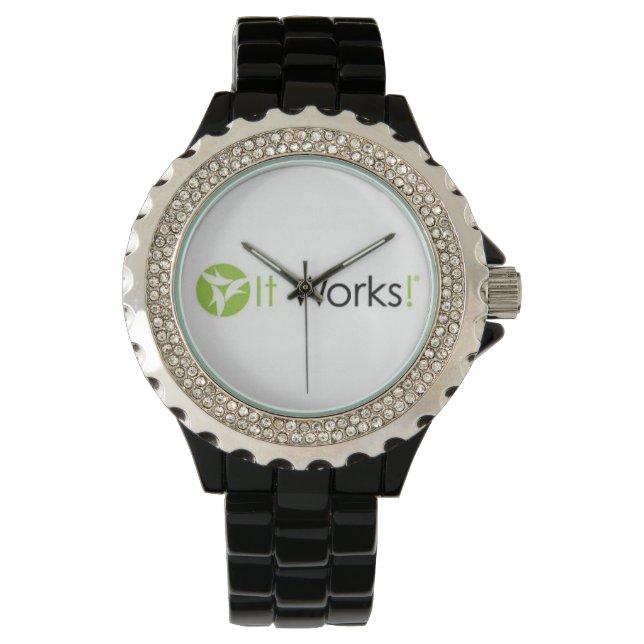 My IT Works Logotyp Rhinestone Watch Armbandsur (Framsida)