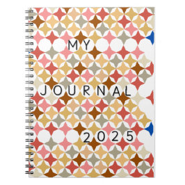 MY JOURNAL 2025 journal with simple graphic shapes Anteckningsbok