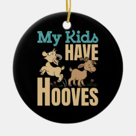 My Kids Have Hooves Goat Mom Dad Parent Julgransprydnad Keramik