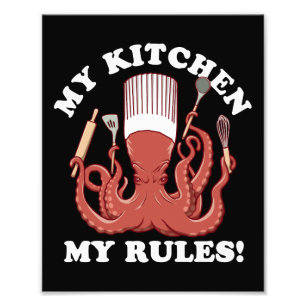 My Kitchen My Regler Octopus Chef Fototryck
