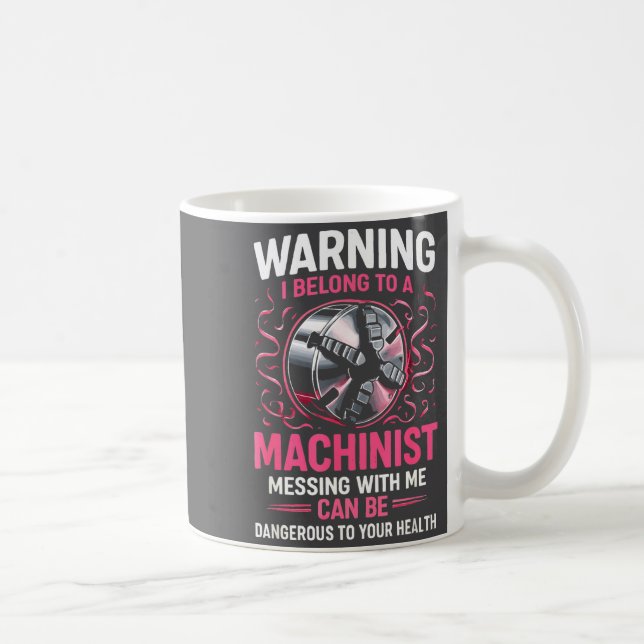 My Knight In Machinist Wife Girlfriend Funny Anniv Kaffemugg (Höger)