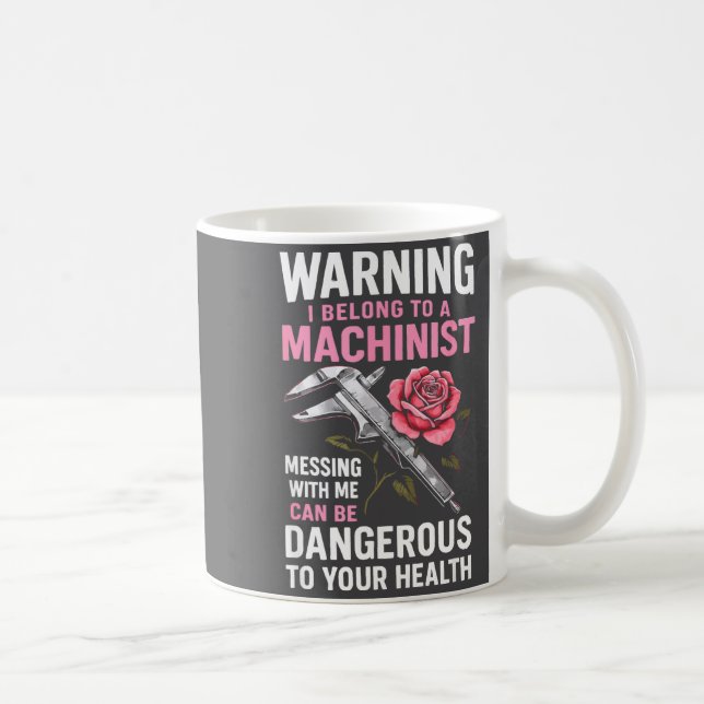My Knight In Machinist Wife Girlfriend Funny Anniv Kaffemugg (Höger)