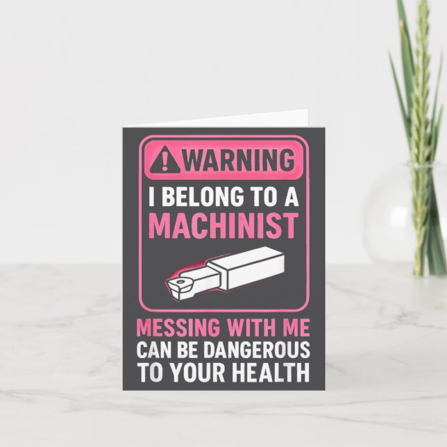 My Knight In Machinist Wife Girlfriend Funny Anniv Kort (Framsida)