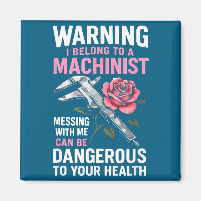 My Knight In Machinist Wife Girlfriend Funny Anniv Magnet (Framsidan)