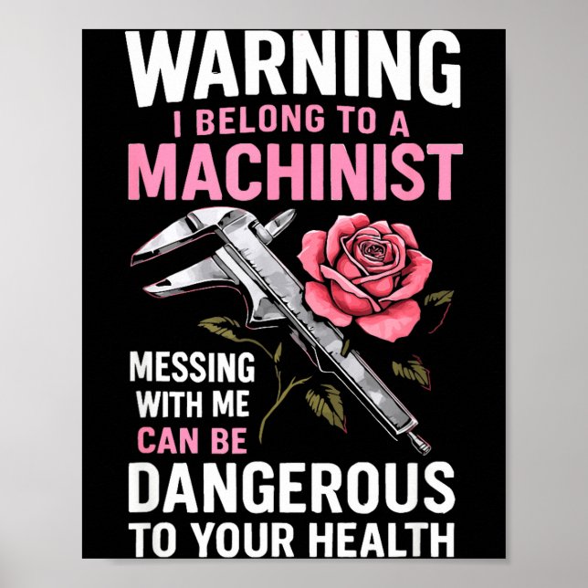 My Knight In Machinist Wife Girlfriend Funny Anniv Poster (Framsidan)