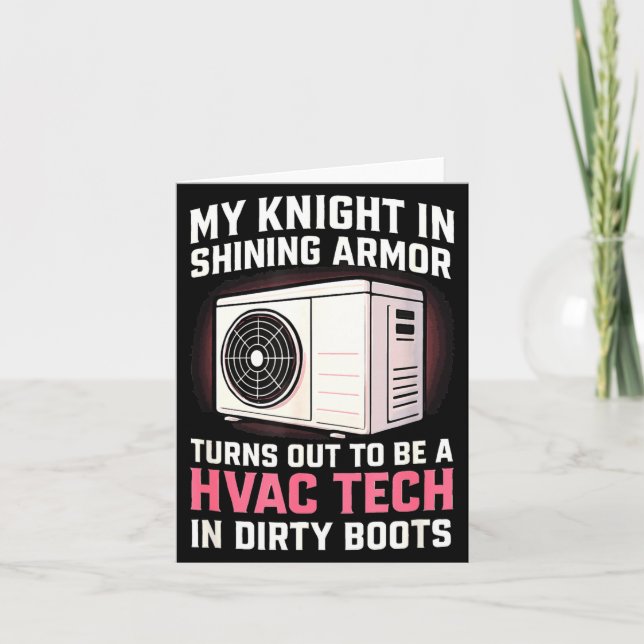 My Knight In Shining Funny Hvac Tech Wife Women Gi Kort (Framsida)