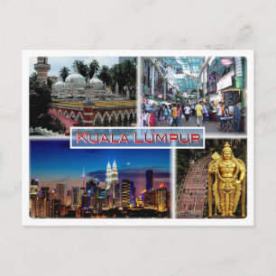 MY Kuala Lumpur - Jamek Mosque - Petaling Street - Vykort