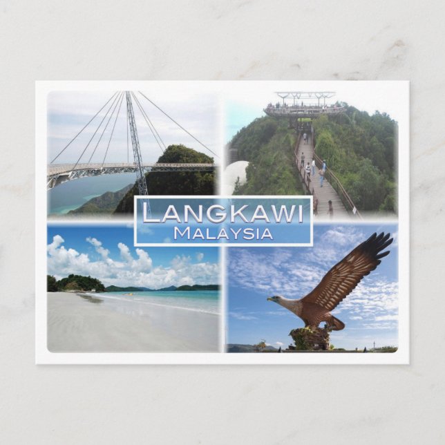 MY Langkawi - Himlar Bridge - Cable Car - Kedah Be Vykort (Framsida)