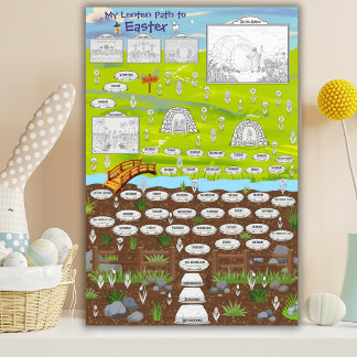 My Lenten Path to Easter Color Your Own Kids Poster