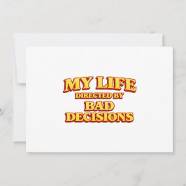 My Life Directed by Bad Decisions Movie Design Inbjudningar