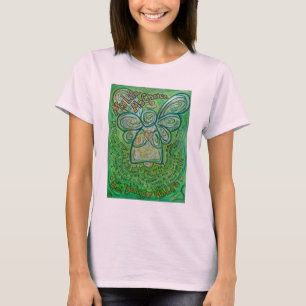 My Life Grönt Cancer Angel T-Shirt (framsidan)