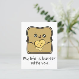 My life is butter with you postcard postcrossing vykort
