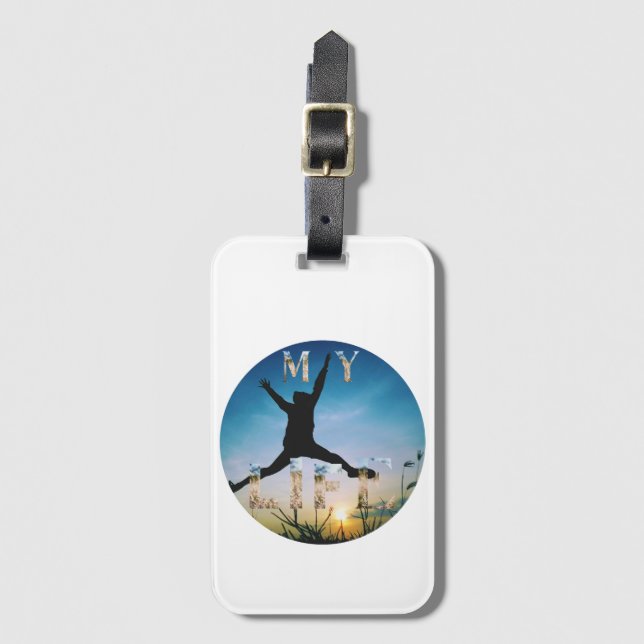 My Life Tote Bag – Inspirational Nature Design Bagagebricka (Framsida vertikal)