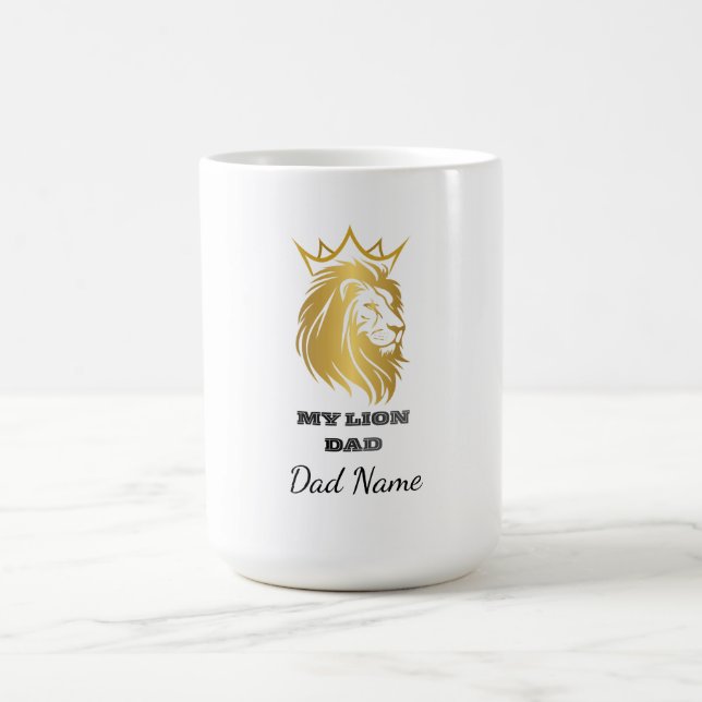 My Lion Dad – Golden Lion Father gift for Dad Kaffemugg (Center)