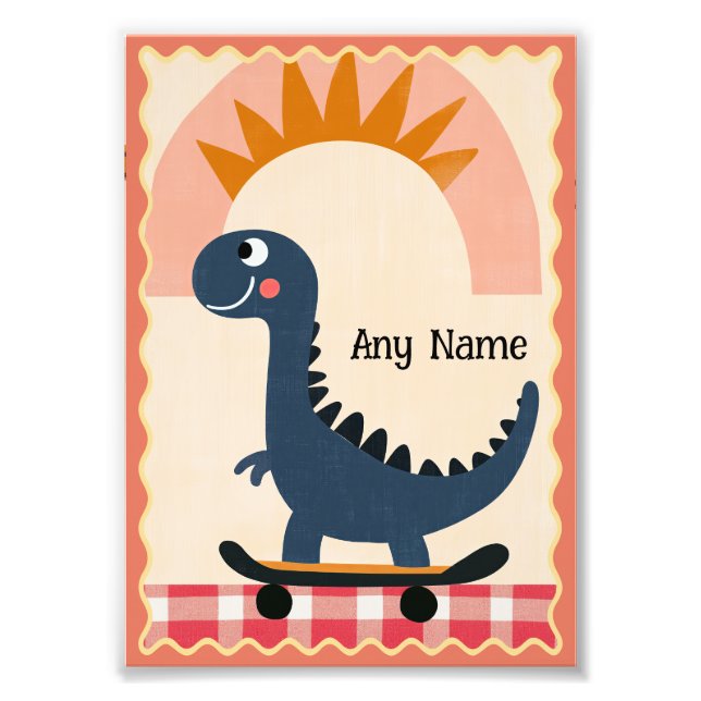 My Little Dino Print Fototryck (Framsidan)