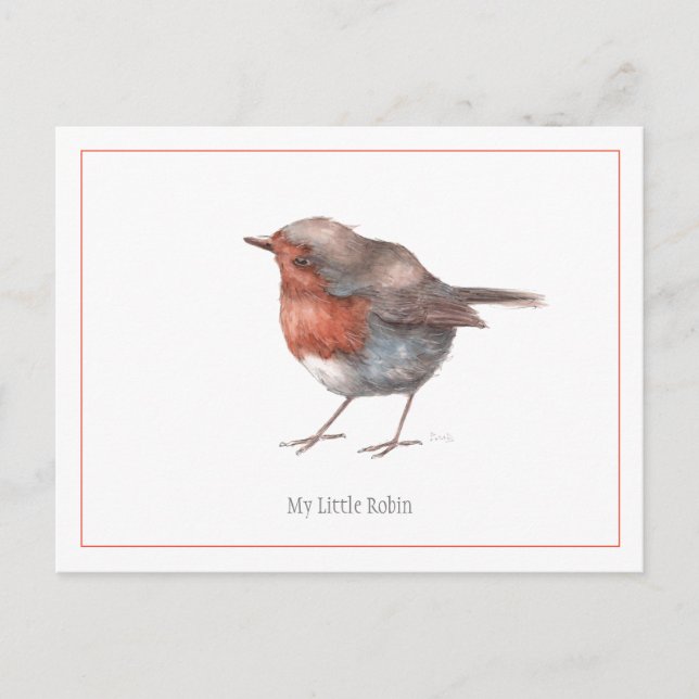 'My Little Robin' vykort (Framsida)