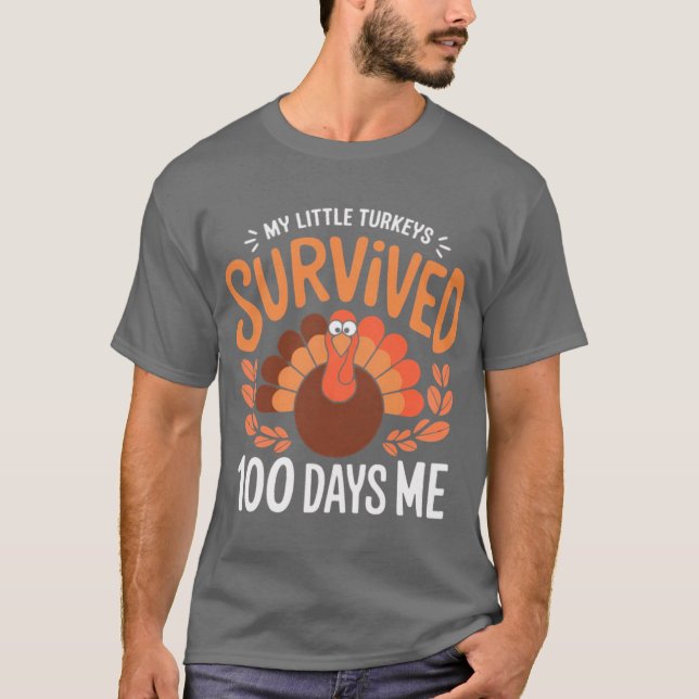 My Little Survived 00 Days of Me Funny Parenting Q T Shirt (Framsida)