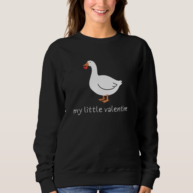 My Little Valentine Goose - Cute Romantic Doodle T Shirt (Framsida)