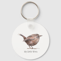 "My Little Wren" Bird Nyckelring