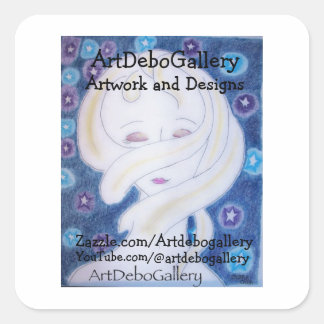 My Logo Sticker Fyrkantigt Klistermärke