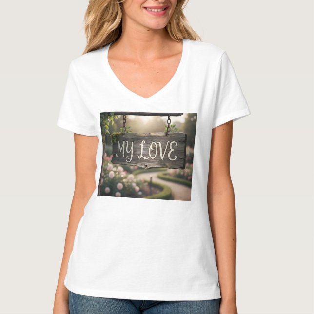 My Love Graphic T-Shirt | Romantic Gift Shirt for  (Framsida)