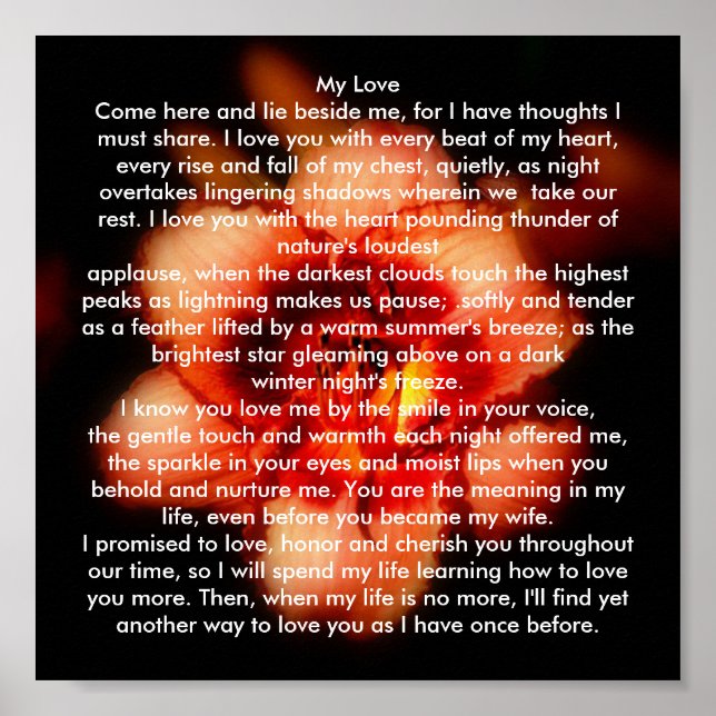 My Love Poster (Framsidan)