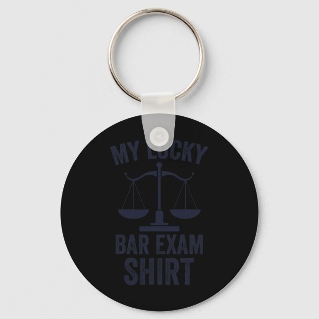 My Lucky Bar Exam Funny Law School Graduation New  Nyckelring (Framsida)