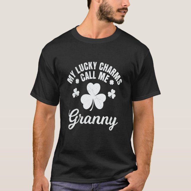 My lucky charms call me Granny St Patrick's Day Gr T Shirt (Framsida)