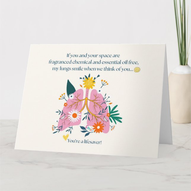 My Lungs Smile When We Think of You Tack Kort (Framsida)