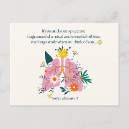 My Lungs Smile When We Think of You Vykort