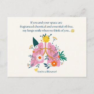 My Lungs Smile When We Think of You Vykort