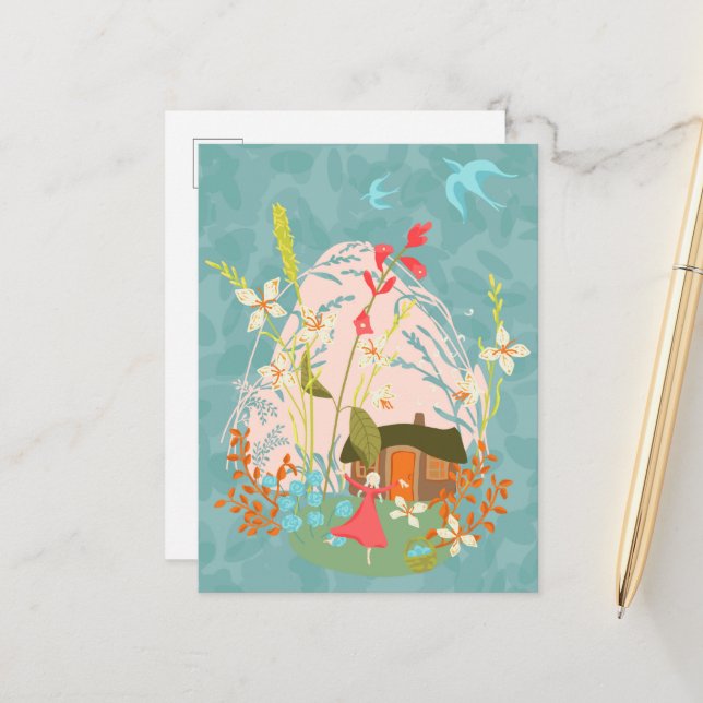 My Lycklig Ställe Meddelande Vykort (Fram/Back In Situ)