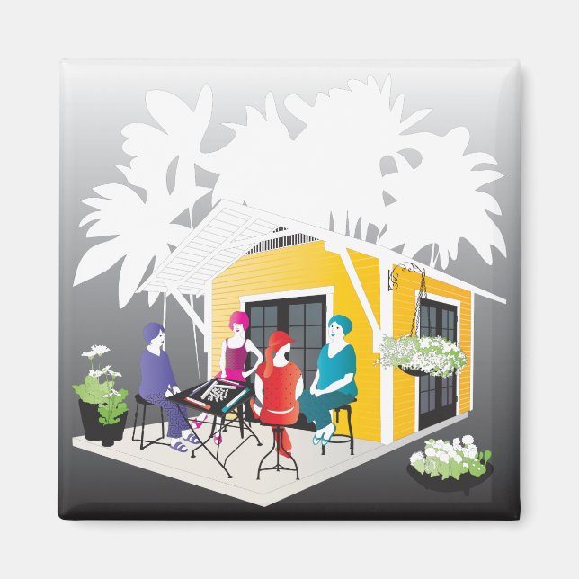 My Mah Jongg Cottage Magnet (Framsidan)