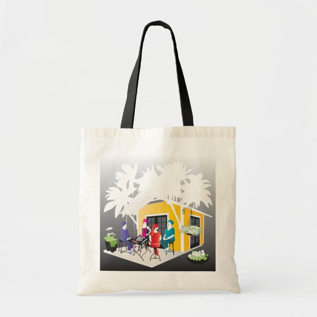 My Mah Jongg Cottage Tote Tygkasse (Framsidan)