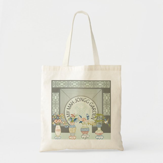 My Mah Jongg Garden Tote Tygkasse (Framsidan)
