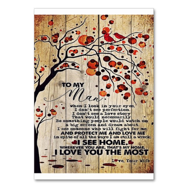 My Make Gift | Brev för honom | Bordsnummer (Framsidan)