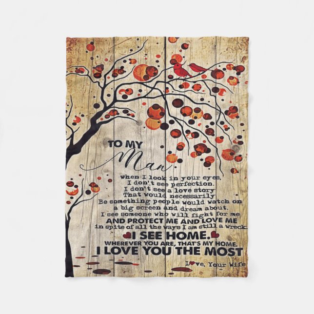 My Make Gift | Brev för honom | Fleecefilt (Framsidan)